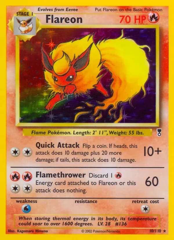 Flareon — Legendary Collection 10 Pokémon card