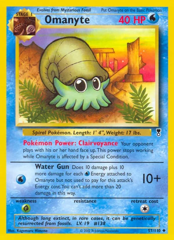 Omanyte — Legendary Collection 57 Pokémon card