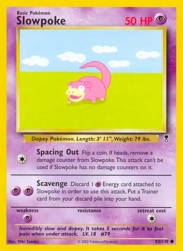 Slowpoke — Legendary Collection 93 Pokémon card
