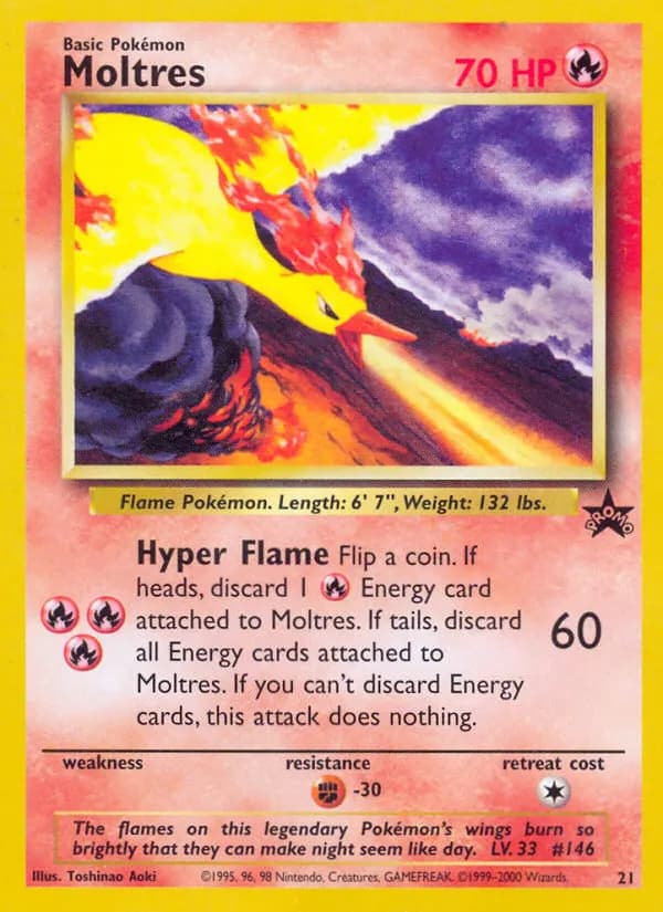 Moltres — Wizards Black Star Promos 21 Pokémon card