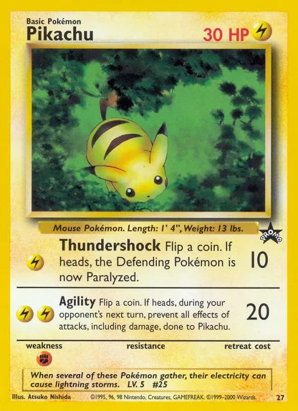 Pikachu — Wizards Black Star Promos 27 Pokémon card