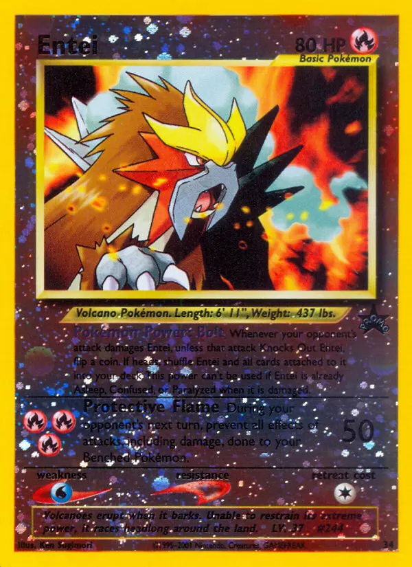 Entei — Wizards Black Star Promos 34 Pokémon card