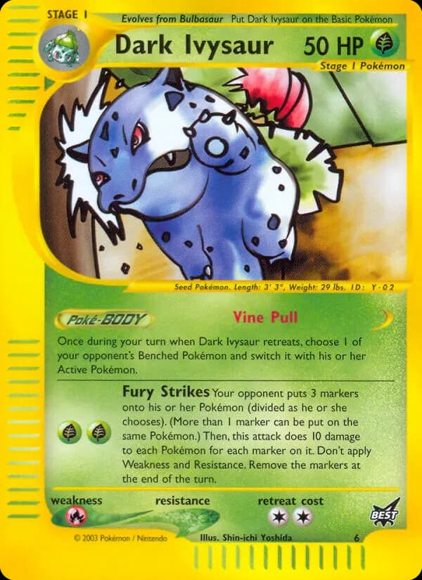 Dark Ivysaur — Best of Game 6 Pokémon card