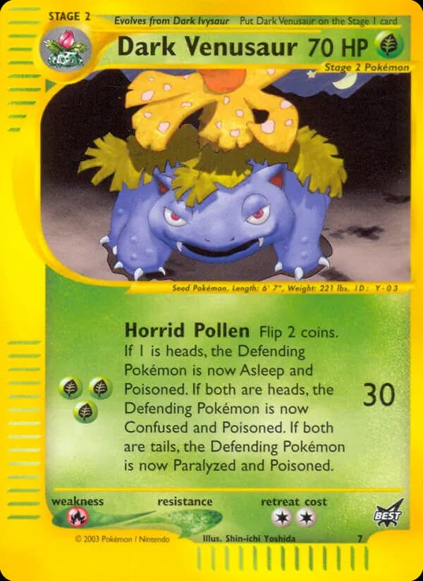 Dark Venusaur — Best of Game 7 Pokémon card