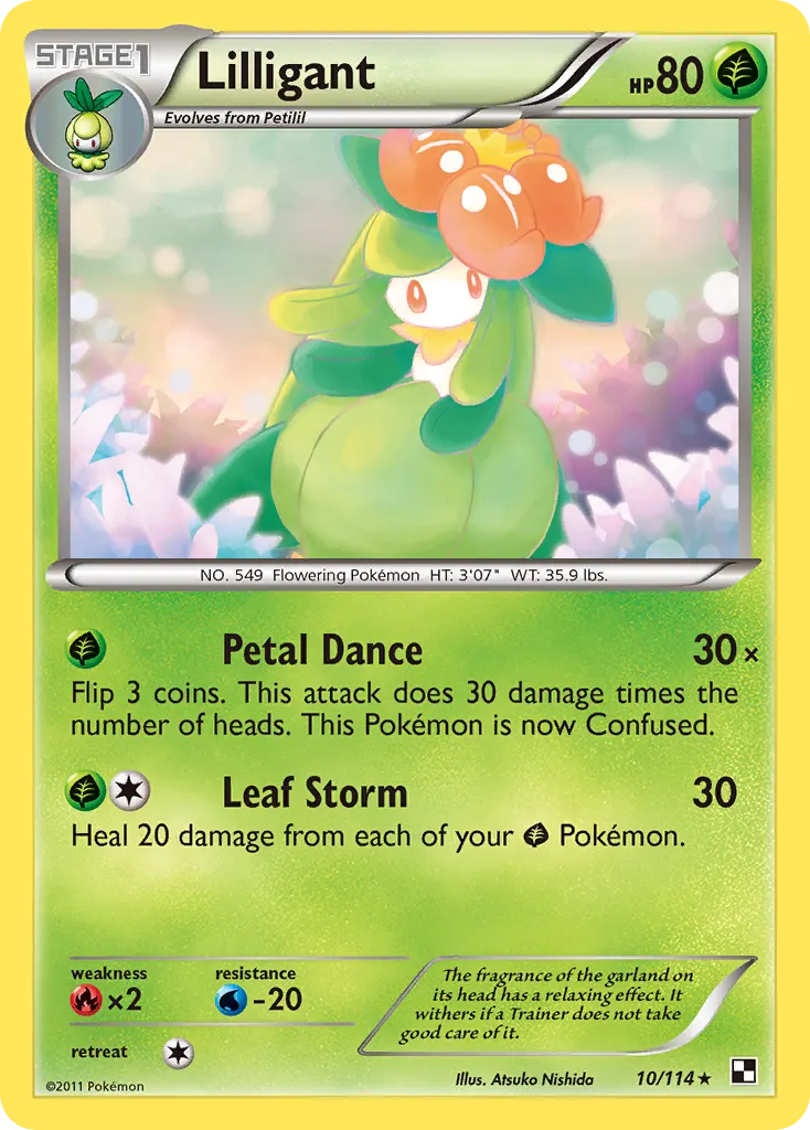 Lilligant — Black & White 10 Pokémon card