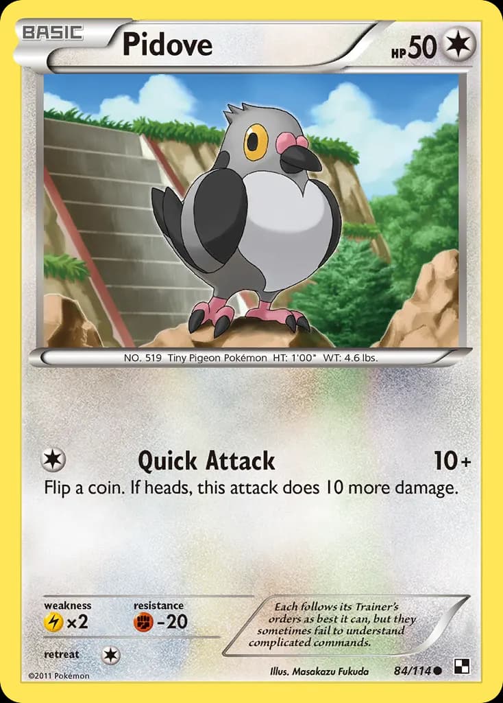 Pidove — Black & White 84 Pokémon card