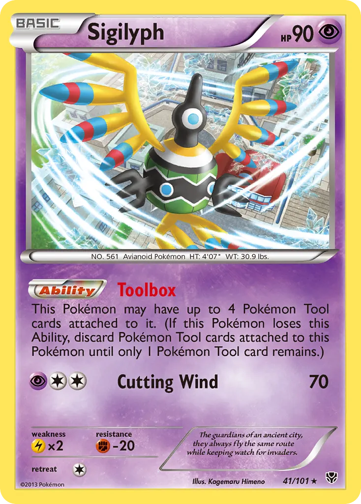 Sigilyph — Plasma Blast 41 Pokémon card