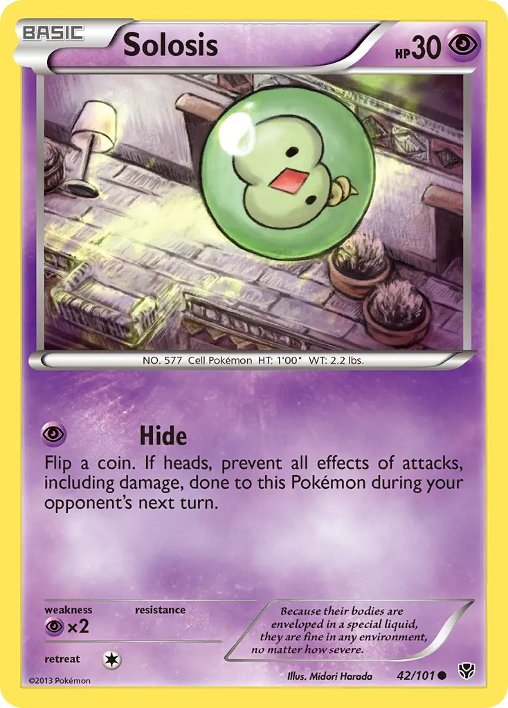 Solosis — Plasma Blast 42 Pokémon card
