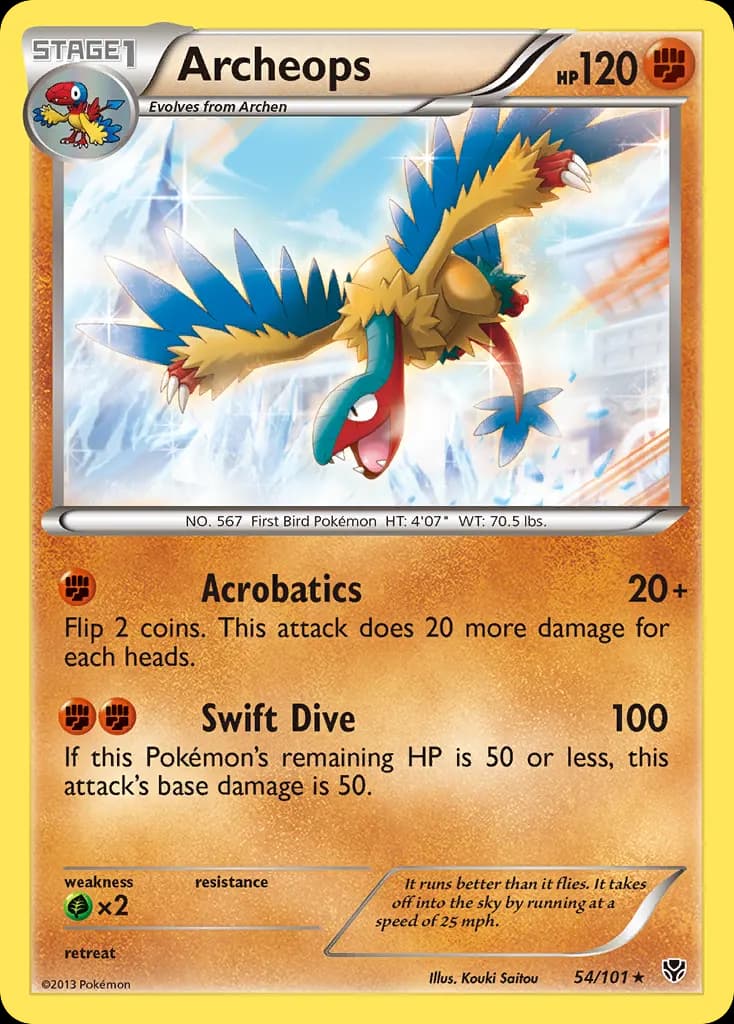 Archeops — Plasma Blast 54 Pokémon card