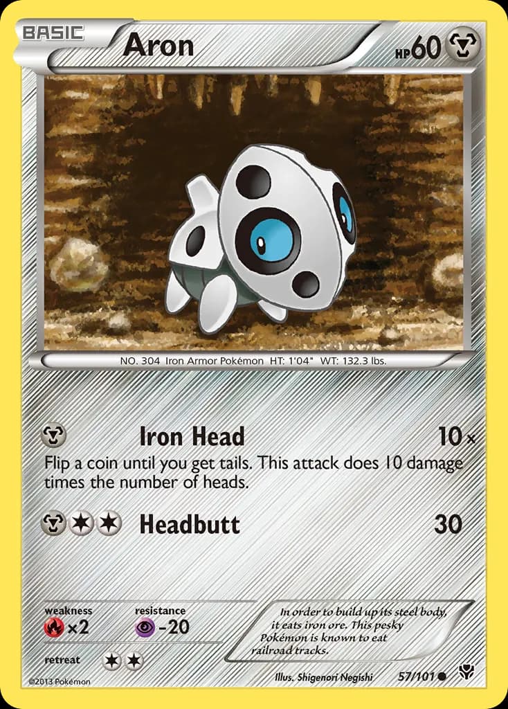 Aron — Plasma Blast 57 Pokémon card
