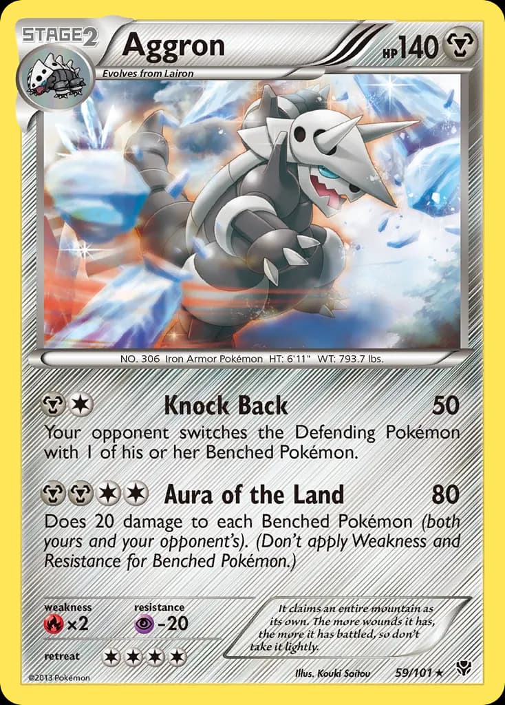 Aggron — Plasma Blast 59 Pokémon card