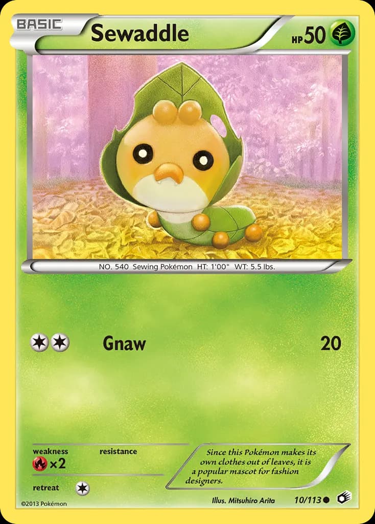 Sewaddle — Legendary Treasures 10 Pokémon card