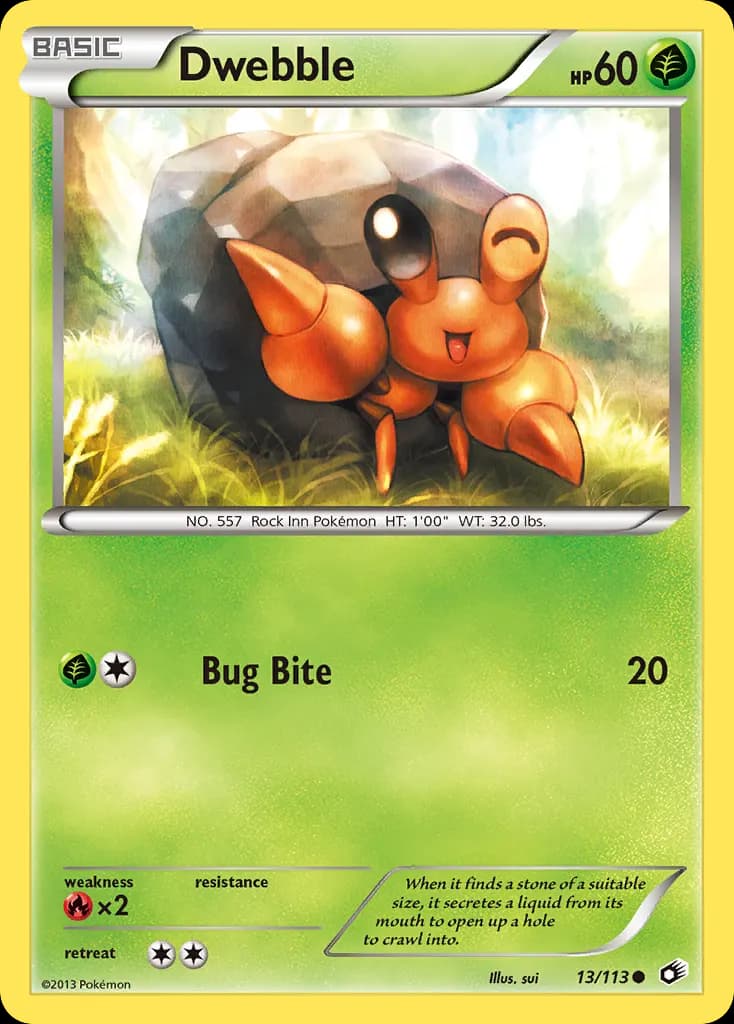 Dwebble — Legendary Treasures 13 Pokémon card