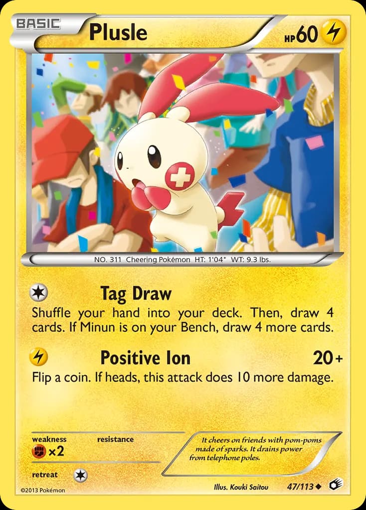 Plusle — Legendary Treasures 47 Pokémon card