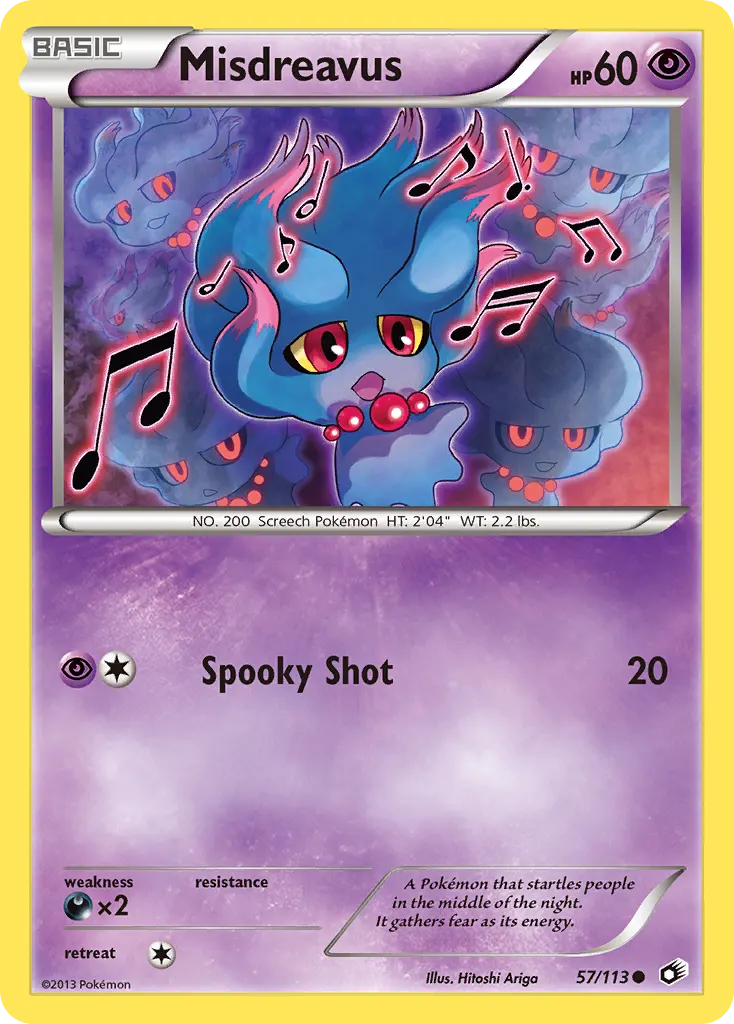 Misdreavus — Legendary Treasures 57 Pokémon card