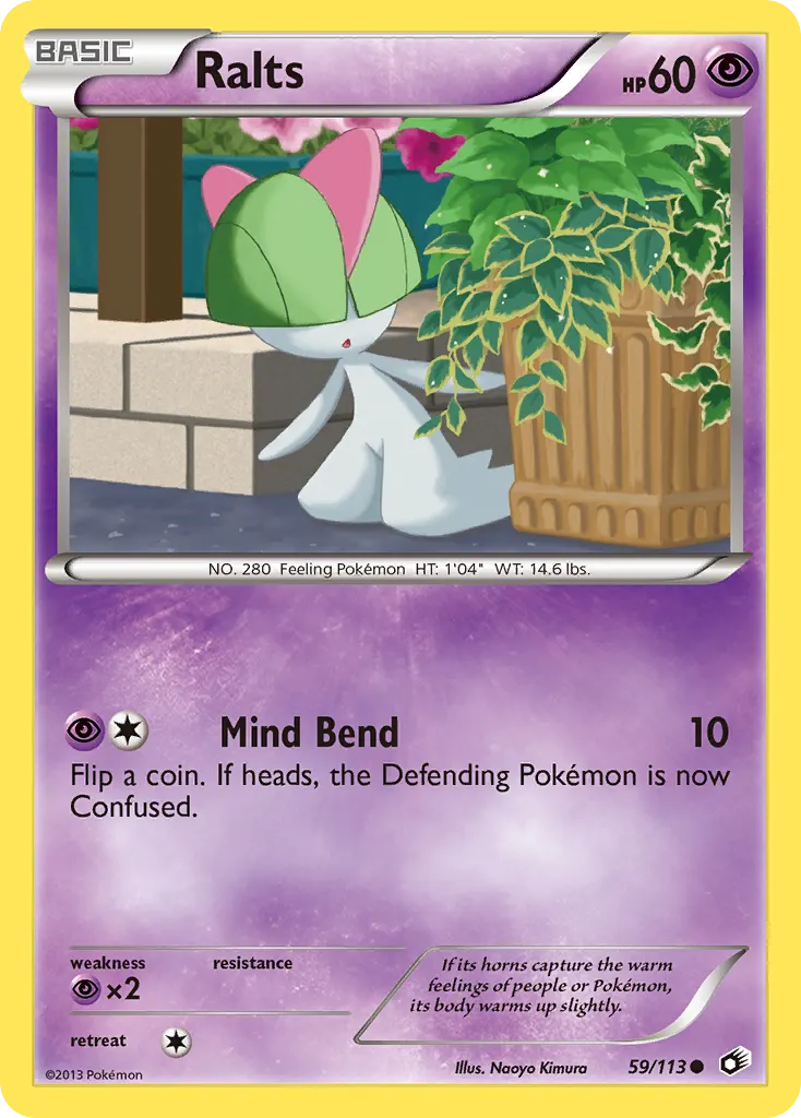 Ralts — Legendary Treasures 59 Pokémon card