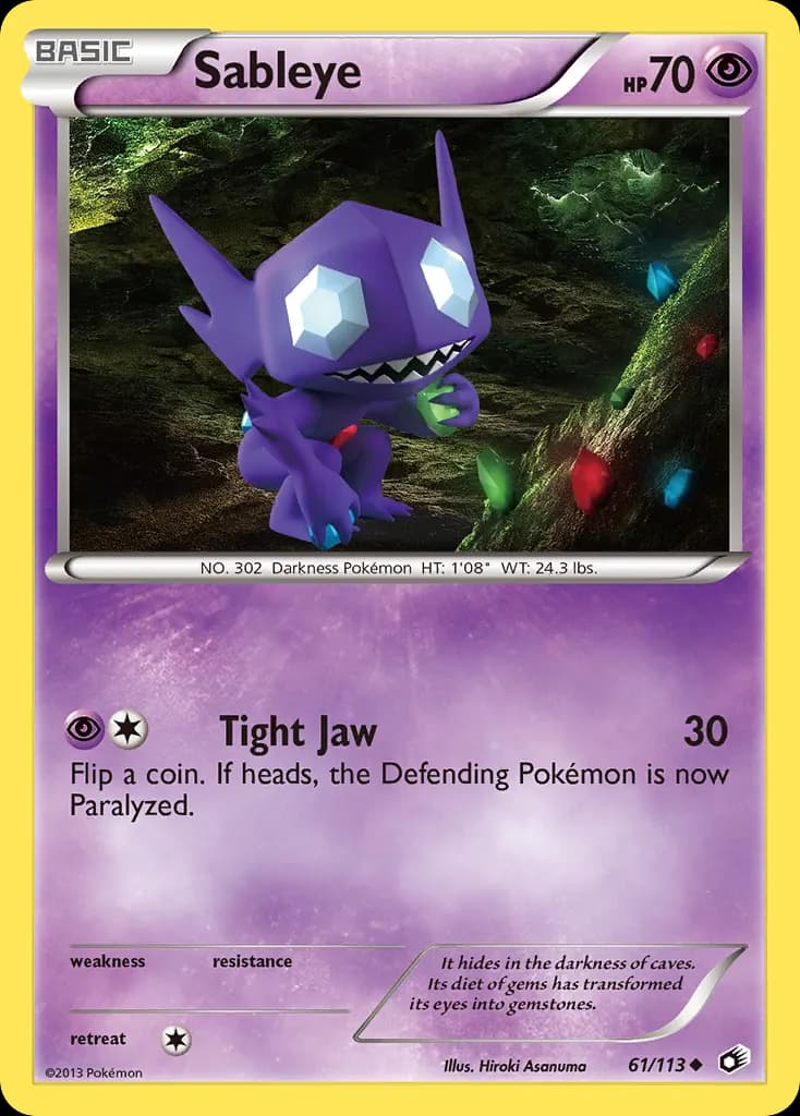 Sableye — Legendary Treasures 61 Pokémon card
