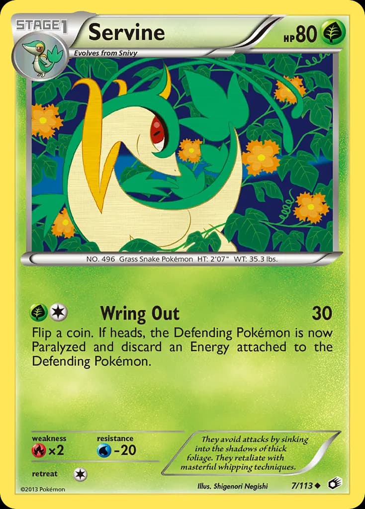 Servine — Legendary Treasures 7 Pokémon card