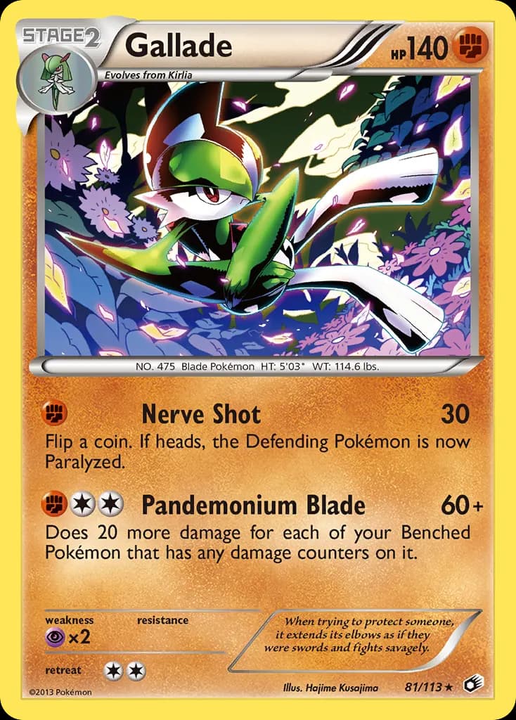Gallade — Legendary Treasures 81 Pokémon card