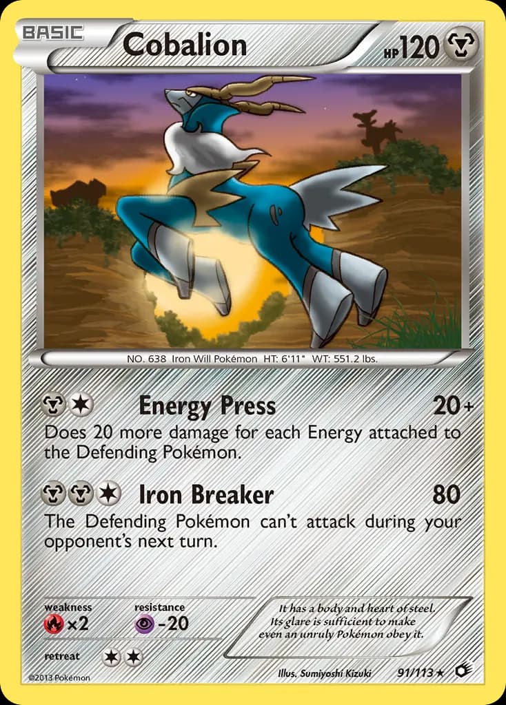 Cobalion — Legendary Treasures 91 Pokémon card