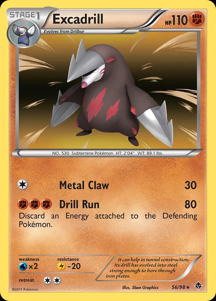 Excadrill — Emerging Powers 56 Pokémon card