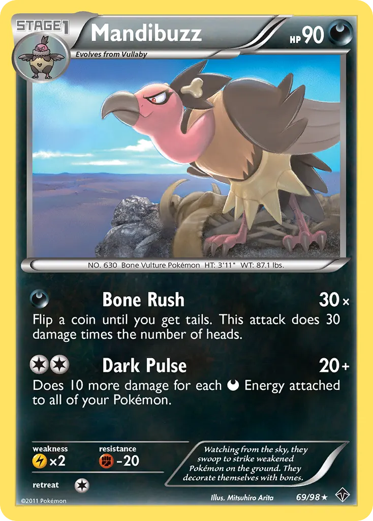 Mandibuzz — Emerging Powers 69 Pokémon card