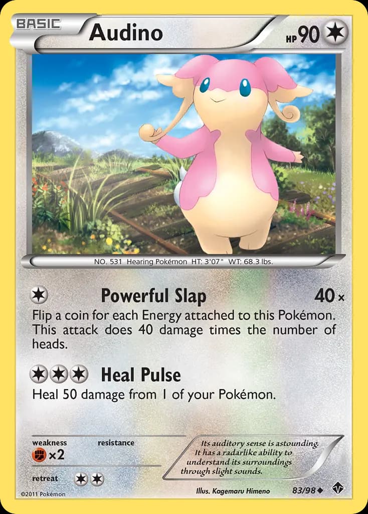 Audino — Emerging Powers 83 Pokémon card