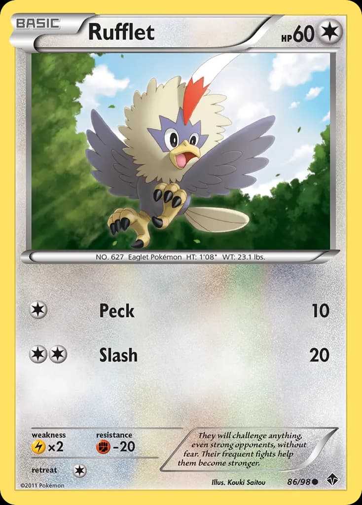 Rufflet — Emerging Powers 86 Pokémon card