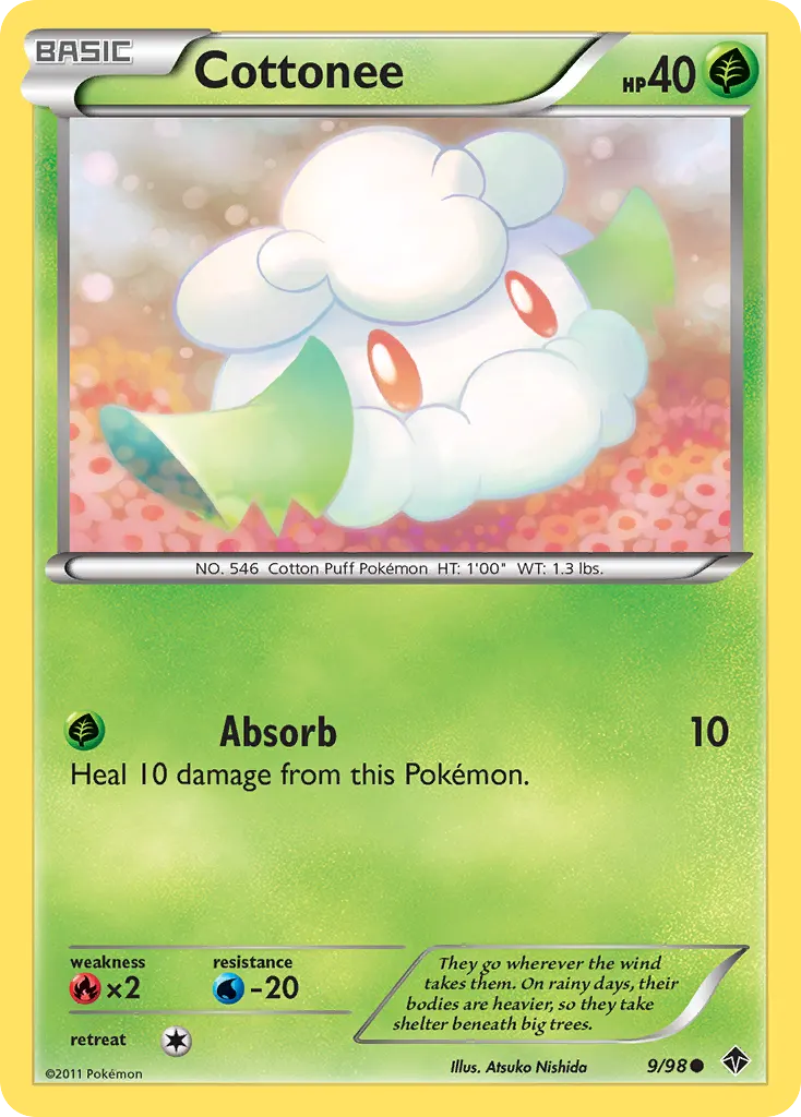 Cottonee — Emerging Powers 9 Pokémon card