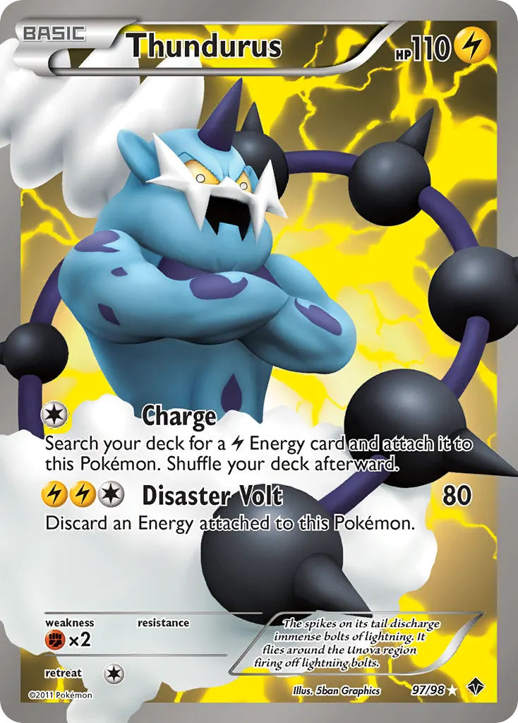 Thundurus — Emerging Powers 97 Pokémon card