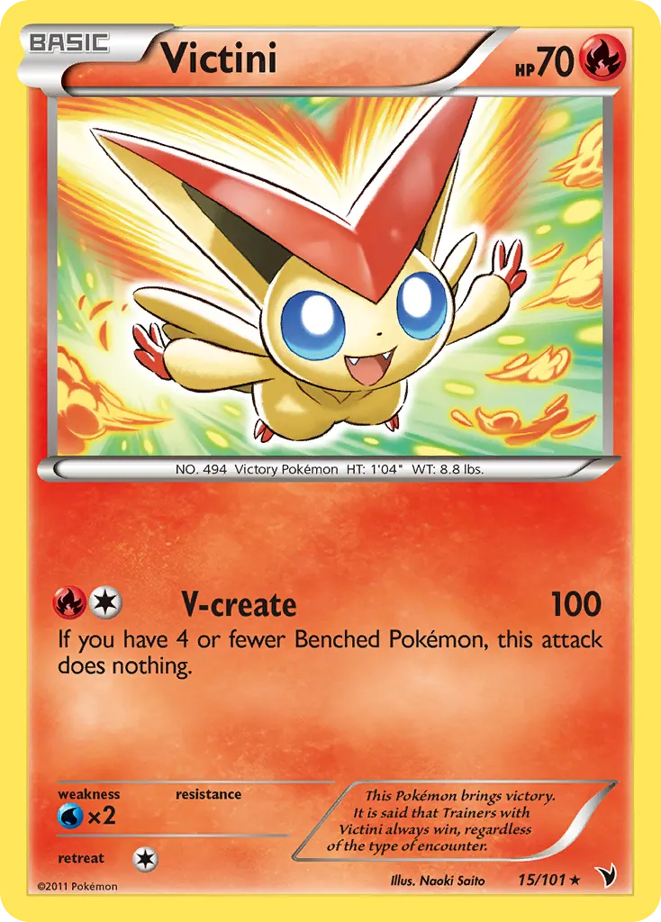 Victini — Noble Victories 15 Pokémon card