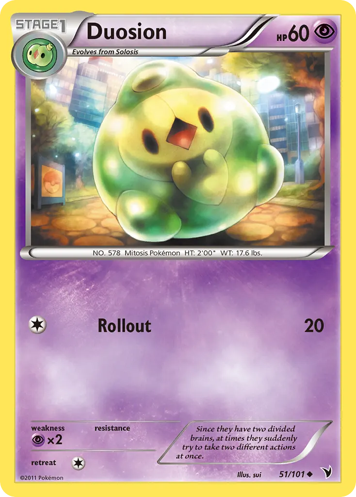 Duosion — Noble Victories 51 Pokémon card