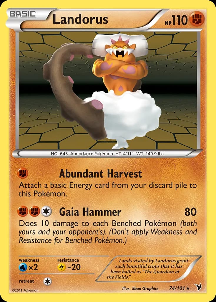 Landorus — Noble Victories 74 Pokémon card