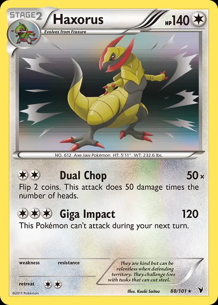 Haxorus — Noble Victories 88 Pokémon card