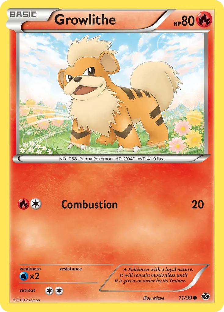 Growlithe — Next Destinies 11 Pokémon card
