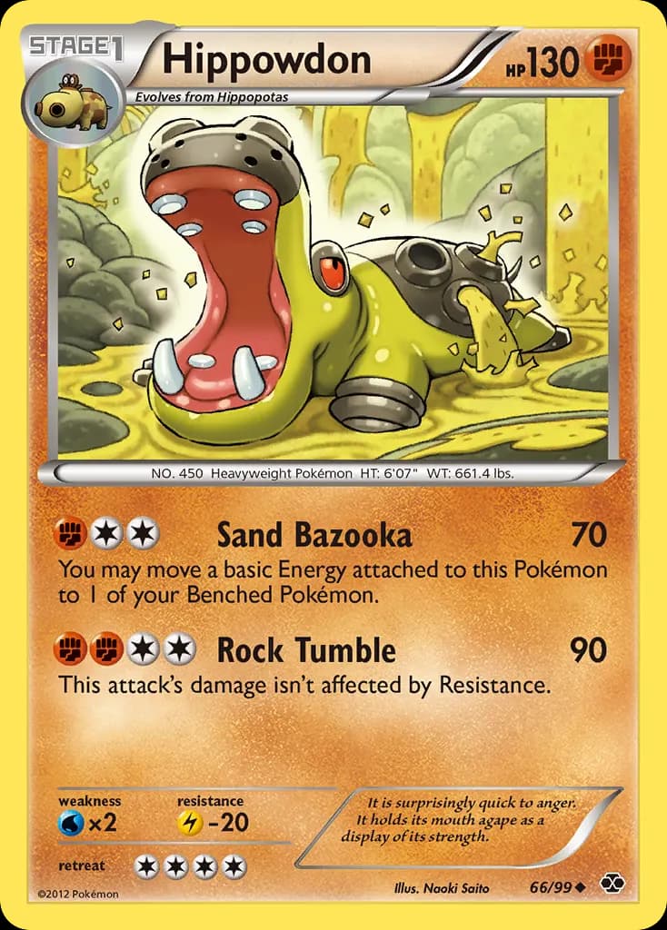 Hippowdon — Next Destinies 66 Pokémon card