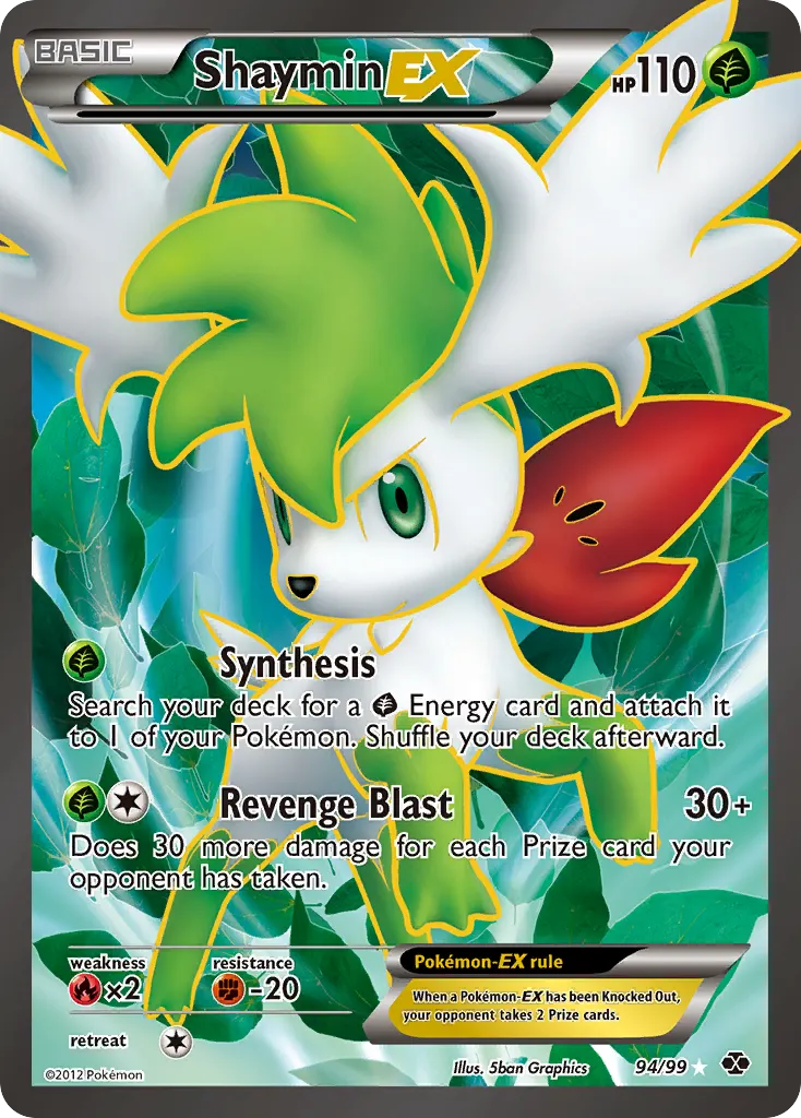 Shaymin-EX — Next Destinies 94 Pokémon card
