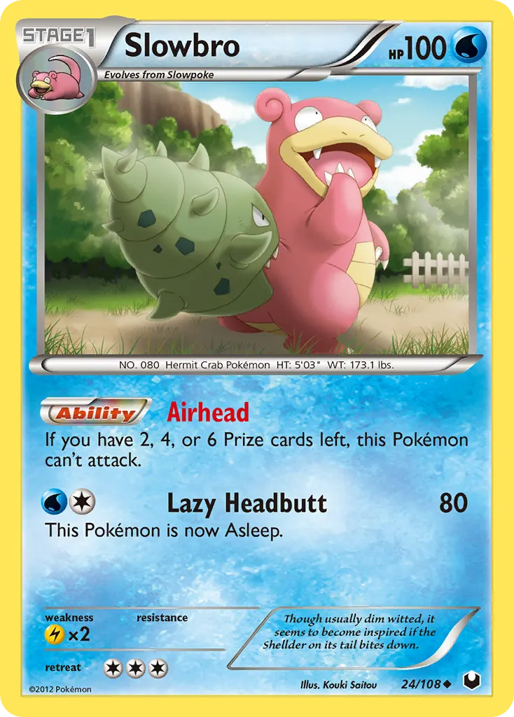 Slowbro — Dark Explorers 24 Pokémon card