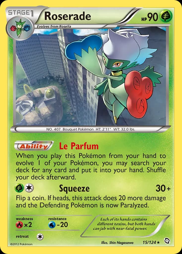 Roserade — Dragons Exalted 15 Pokémon card