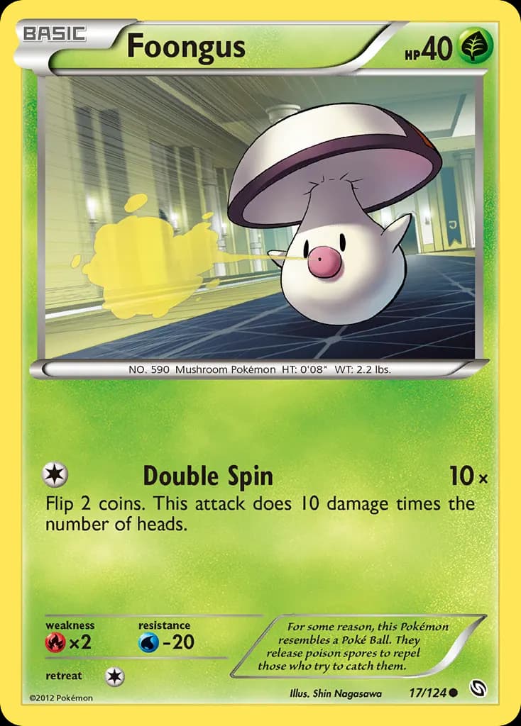 Foongus — Dragons Exalted 17 Pokémon card