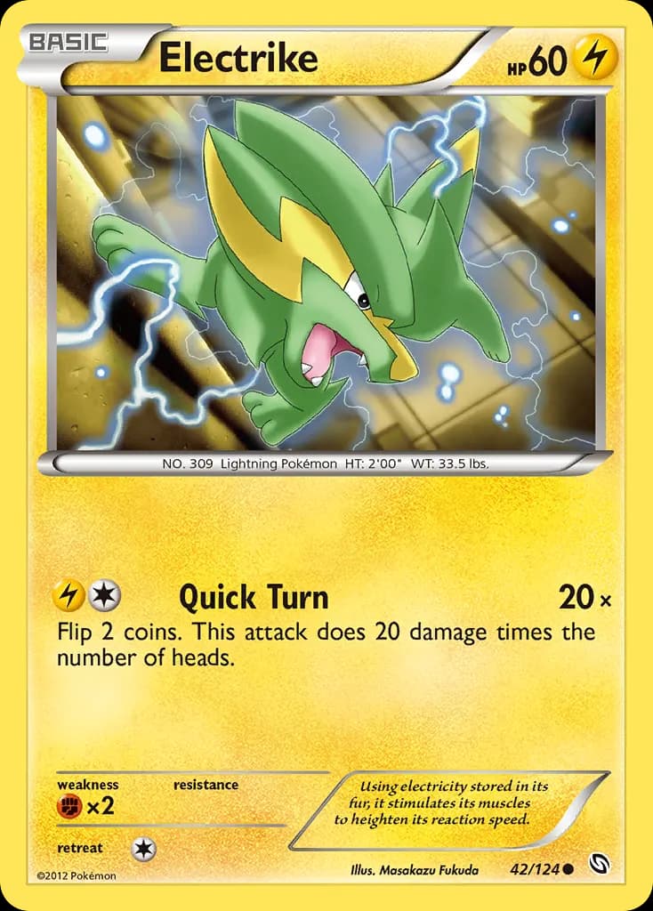 Electrike — Dragons Exalted 42 Pokémon card