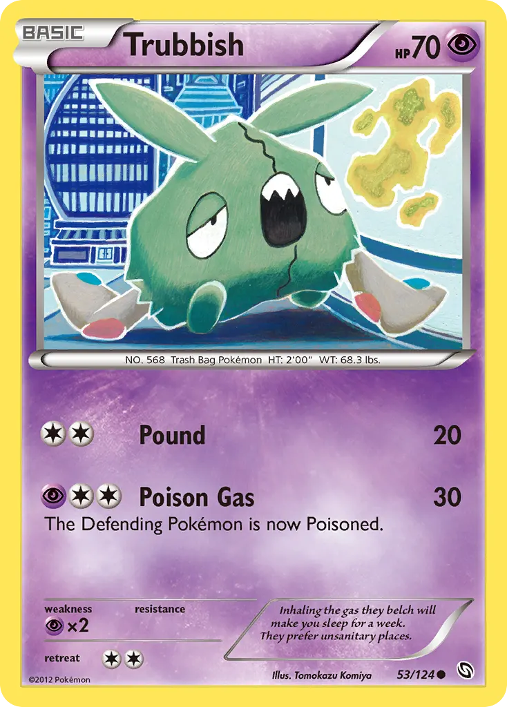 Trubbish — Dragons Exalted 53 Pokémon card