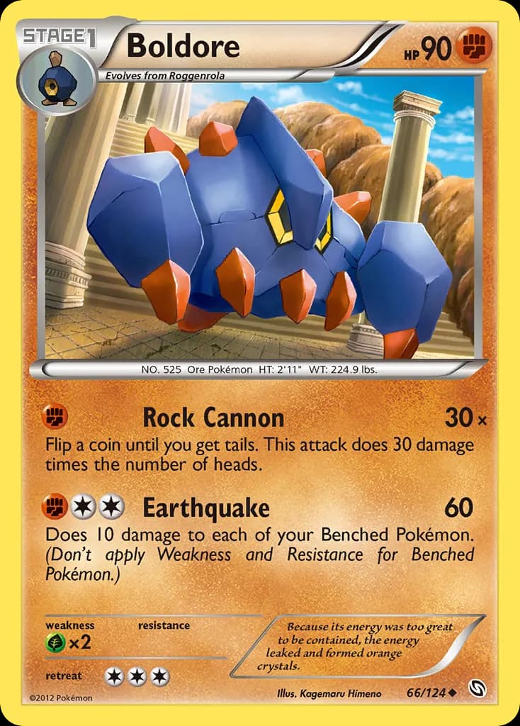 Boldore — Dragons Exalted 66 Pokémon card