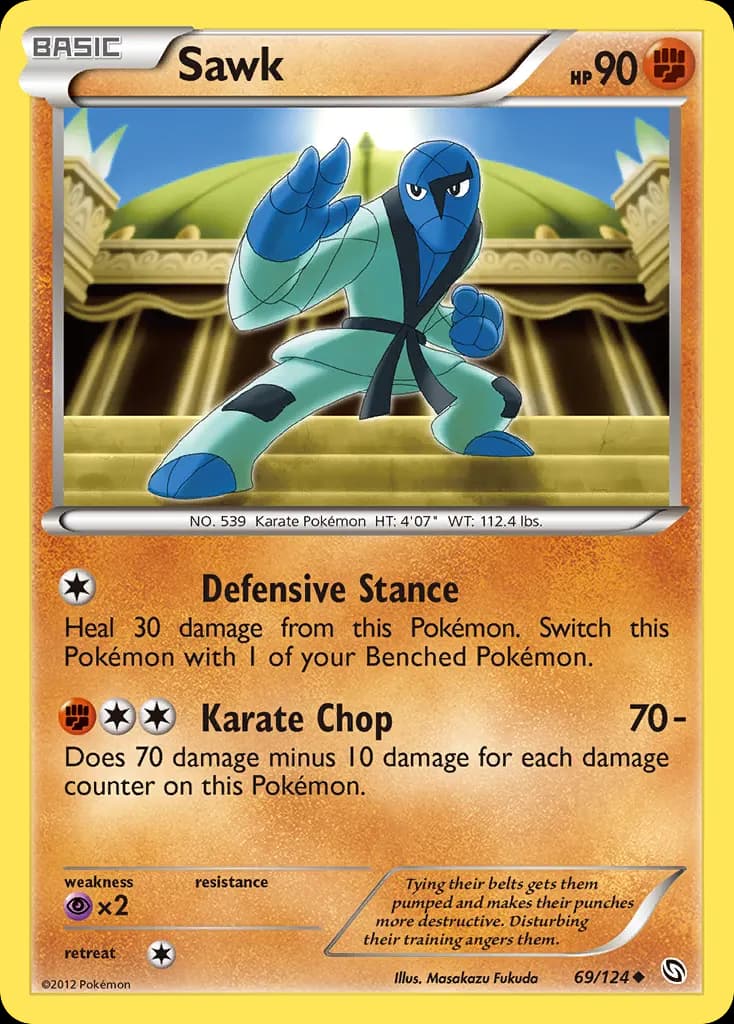 Sawk — Dragons Exalted 69 Pokémon card