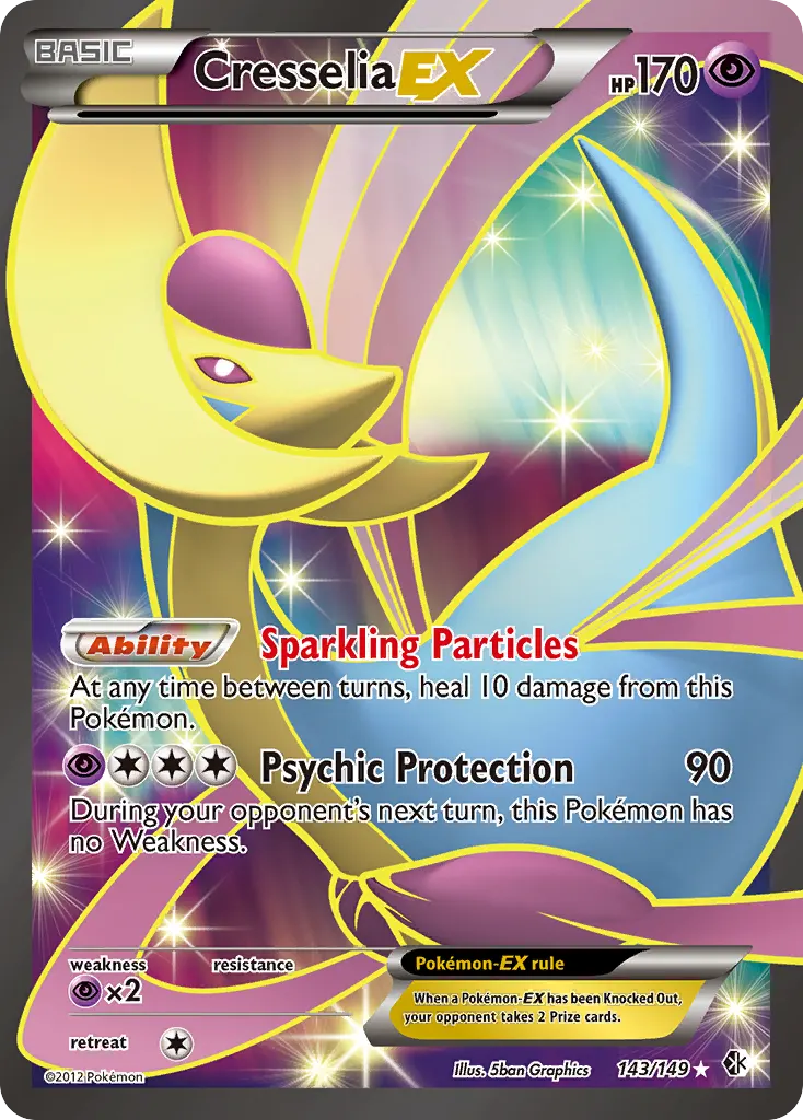 Cresselia-EX — Boundaries Crossed 143 Pokémon card