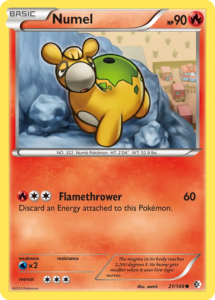Numel — Boundaries Crossed 21 Pokémon card