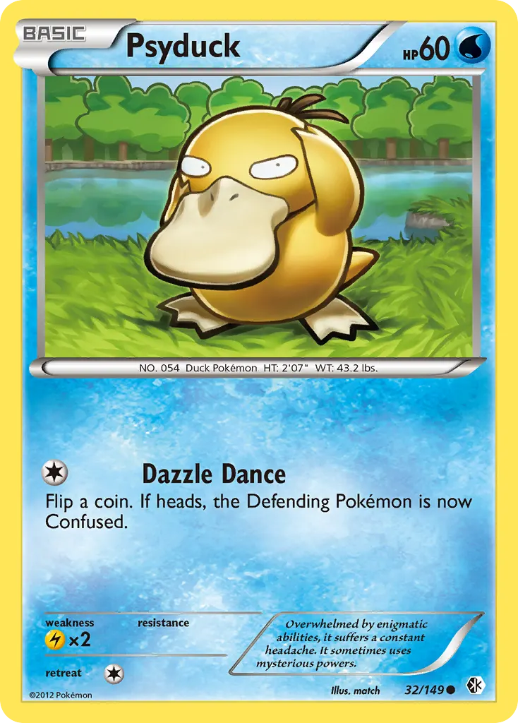 Psyduck — Boundaries Crossed 32 Pokémon card