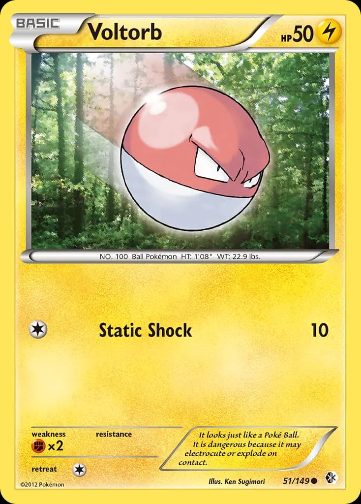 Voltorb — Boundaries Crossed 51 Pokémon card