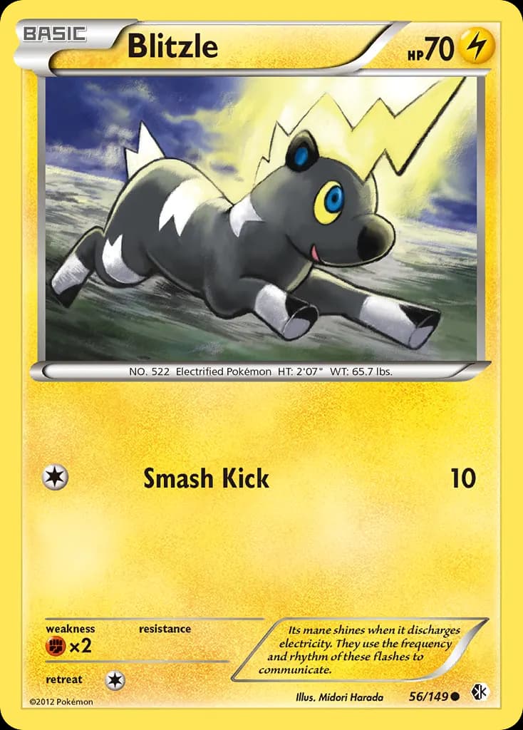 Blitzle — Boundaries Crossed 56 Pokémon card