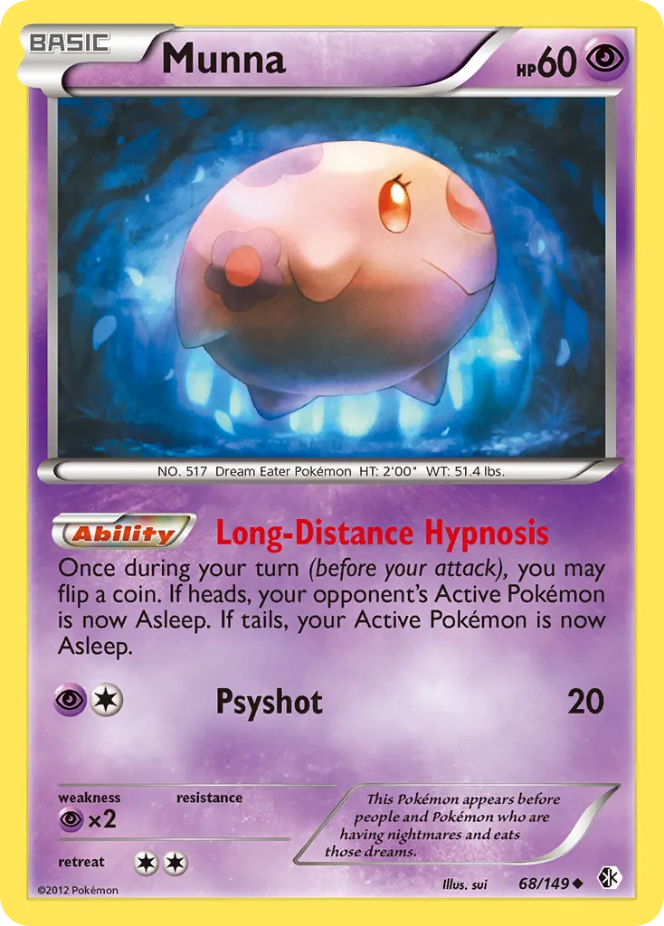 Munna — Boundaries Crossed 68 Pokémon card